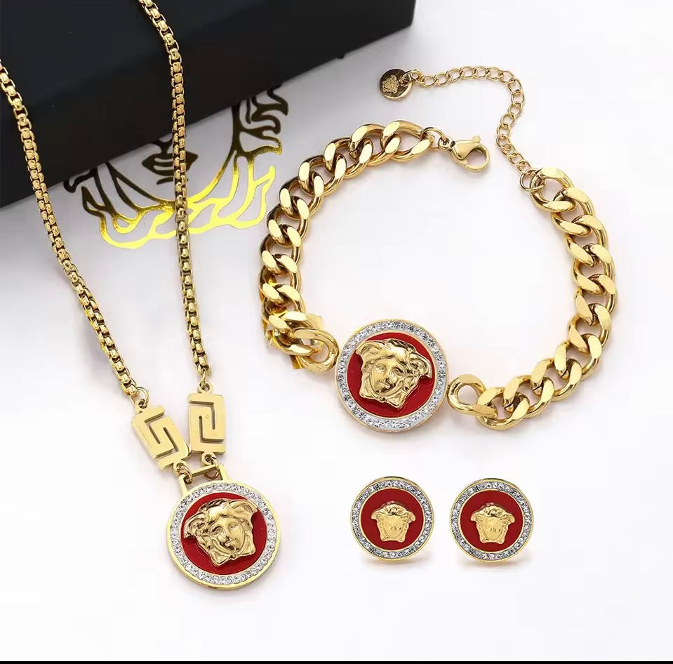 Ensemble Collier boucles d’oreille bracelet