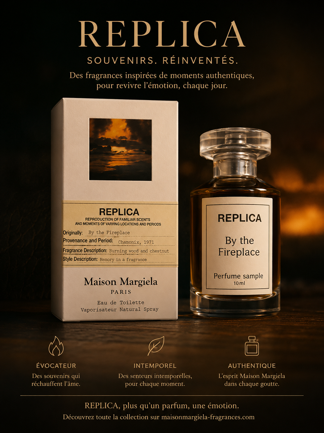 Replica By The fireplace